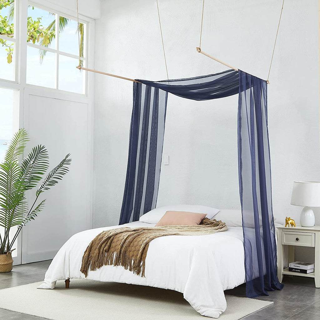 Warm Home Designs Bed Canopy Curtains. Our Twin Canopy Bed Curtains Work Great as Kids Canopy, Bed Scarf, Bed Curtain or to Enhance Bed Decor