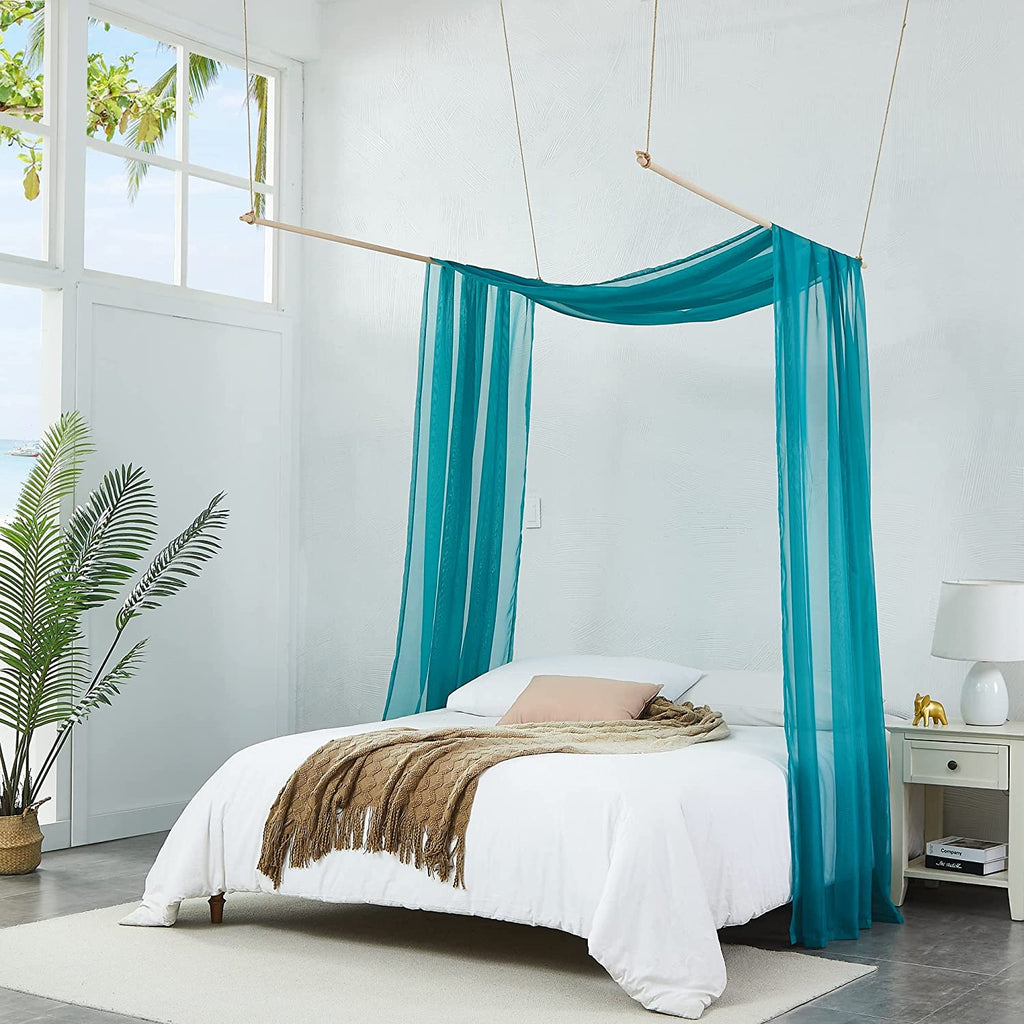 Warm Home Designs Bed Canopy Curtains. Our Twin Canopy Bed Curtains Work Great as Kids Canopy, Bed Scarf, Bed Curtain or to Enhance Bed Decor