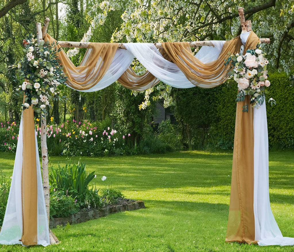 Warm Home Designs 12, 18 or 24 Foot Long, 55 Inch Wide Sheer Fabric Window Scarves, Bed Canopy Scarf, Wedding Arch Drapery
