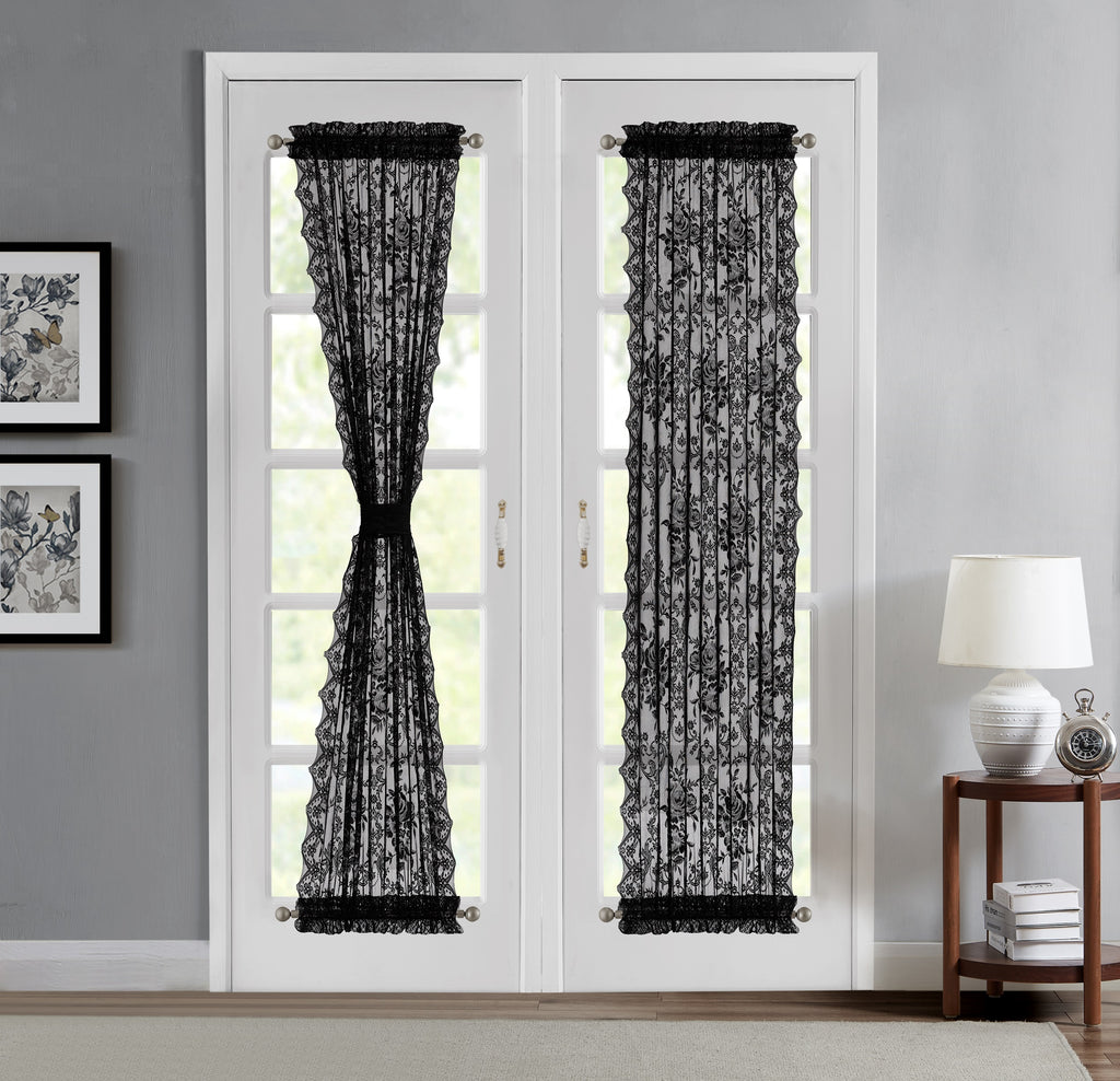 WARM HOME DESIGNS Elegant French Door Curtains with 2 Tie-backs