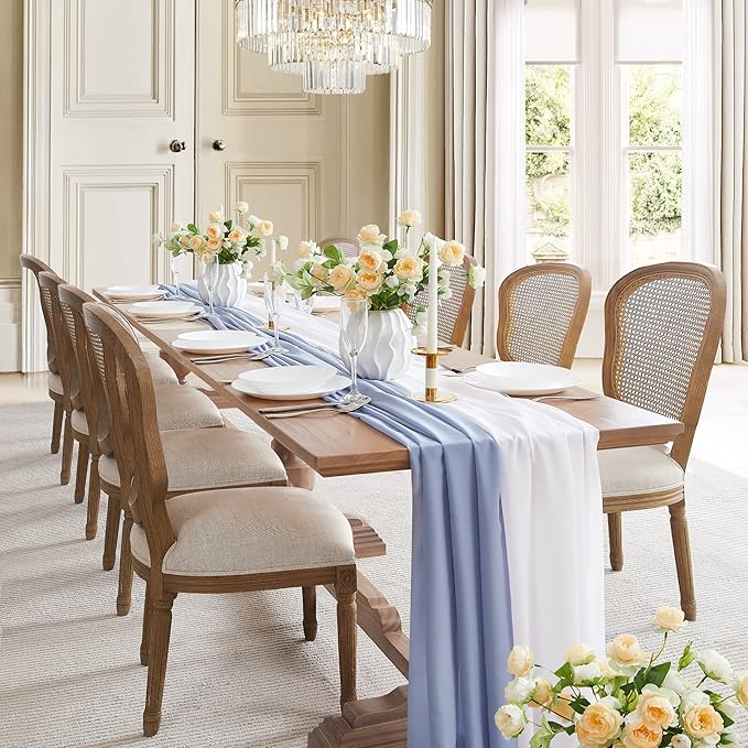 WARM HOME DESIGNS 2 Chiffon Wedding Arch Draping Fabric Scarves in 12, 18 or 24 Foot Length and 5 Colors.