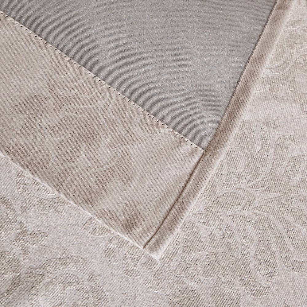 WARM HOME DESIGNS 1 Extra-Large Panel of Textured Patio Door Curtains. Insulated Blackout Sliding Door or Room Divider Drape with Embossed Damask Pattern.