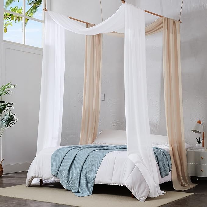 WARM HOME DESIGNS 2 Chiffon Wedding Arch Draping Fabric Scarves in 12, 18 or 24 Foot Length and 5 Colors.
