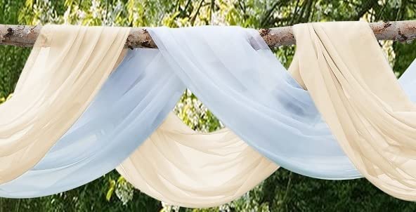 WARM HOME DESIGNS Wedding Arch Draping Fabric Bundle For Wedding Ceremony, Reception, Photo Backdrop or Party Decoration