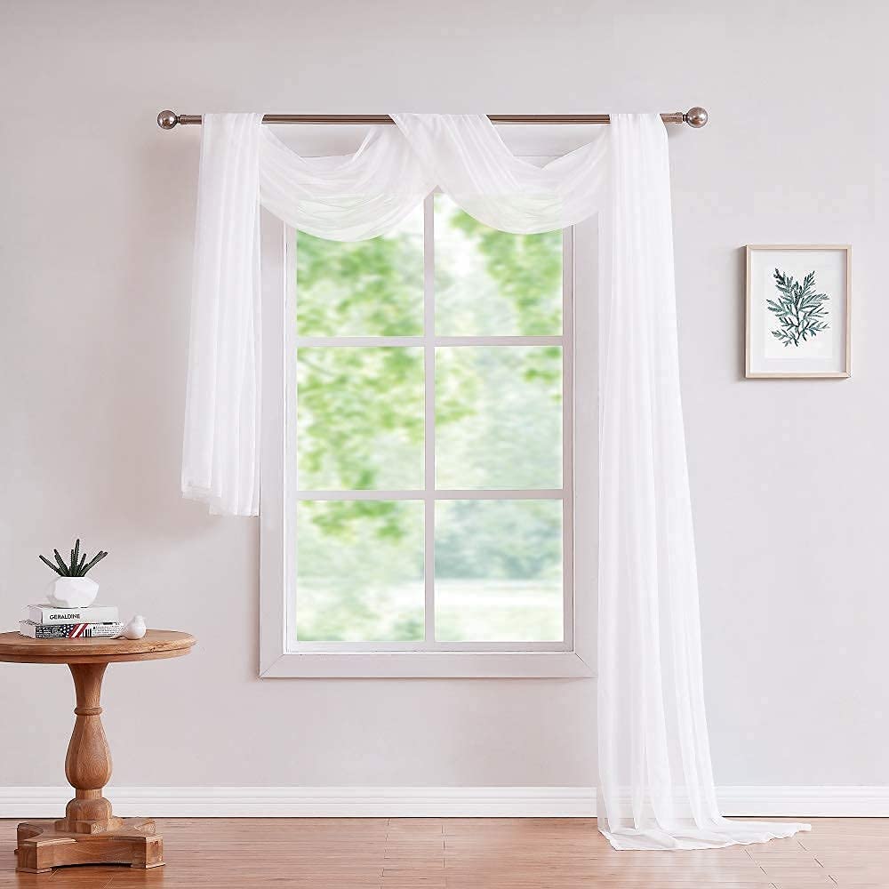 WARM HOME DESIGNS Fabric by The Yard. Our Sheer Bulk Fabric is Great for Bed Canopy Curtains, Wedding Arch Decorations, Window Scarves or Curtain Backdrop.