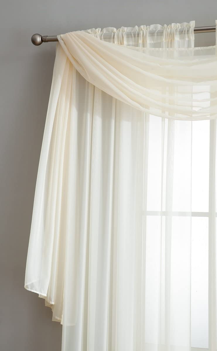 White outlet window scarf
