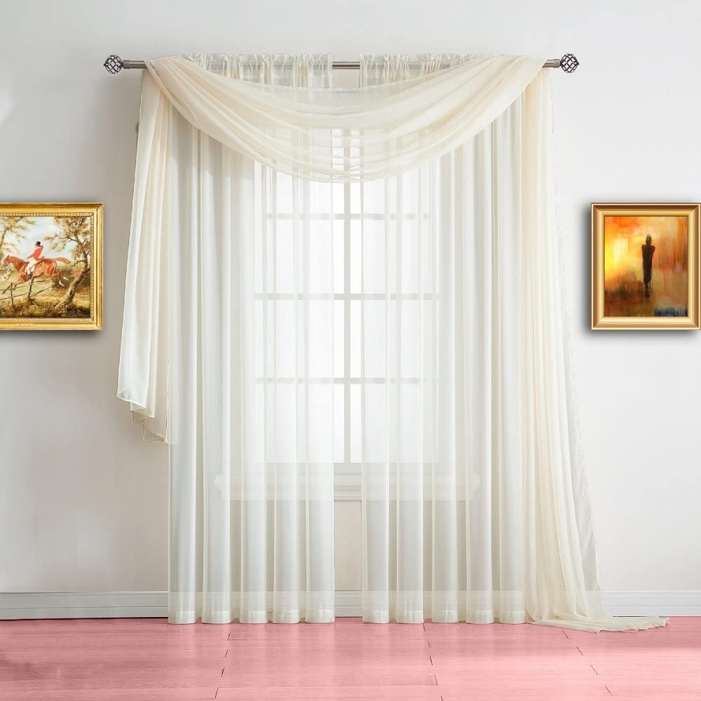 WARM HOME DESIGNS Fabric by The Yard. Our Sheer Bulk Fabric is Great for Bed Canopy Curtains, Wedding Arch Decorations, Window Scarves or Curtain Backdrop.