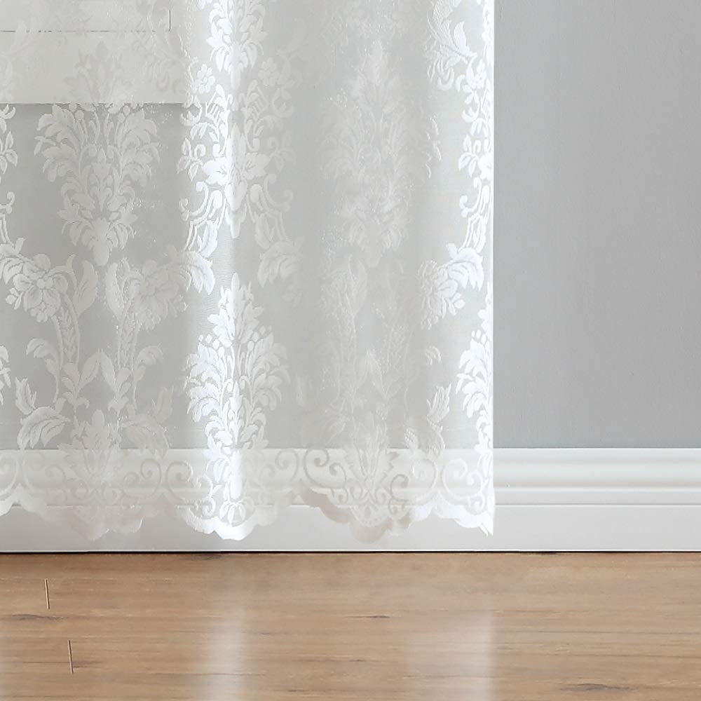 Warm Home Designs Extra Large Knitted Lace Patio Door Curtains with Grommet Top. Cover Sliding Glass Doors or Extra Wide Windows