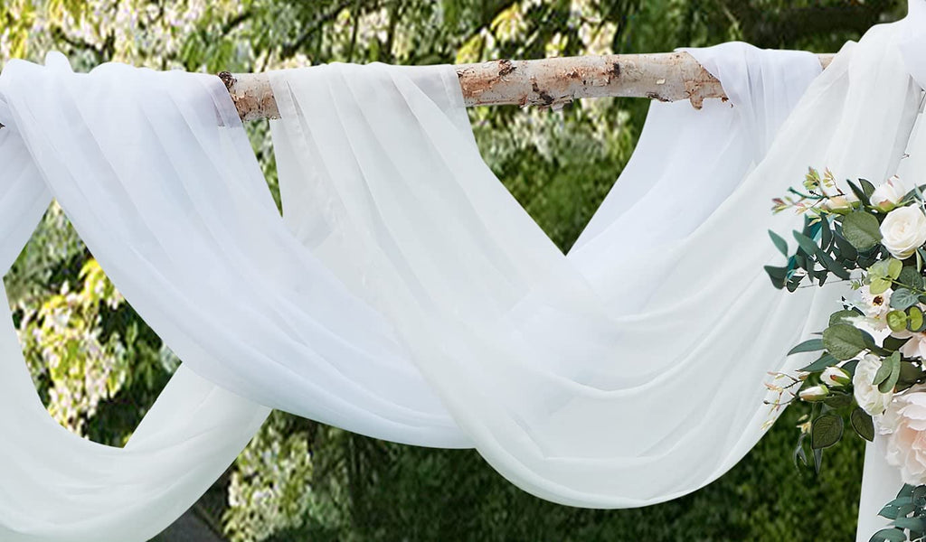 WARM HOME DESIGNS Wedding Arch Draping Fabric Bundle For Wedding Ceremony, Reception, Photo Backdrop or Party Decoration