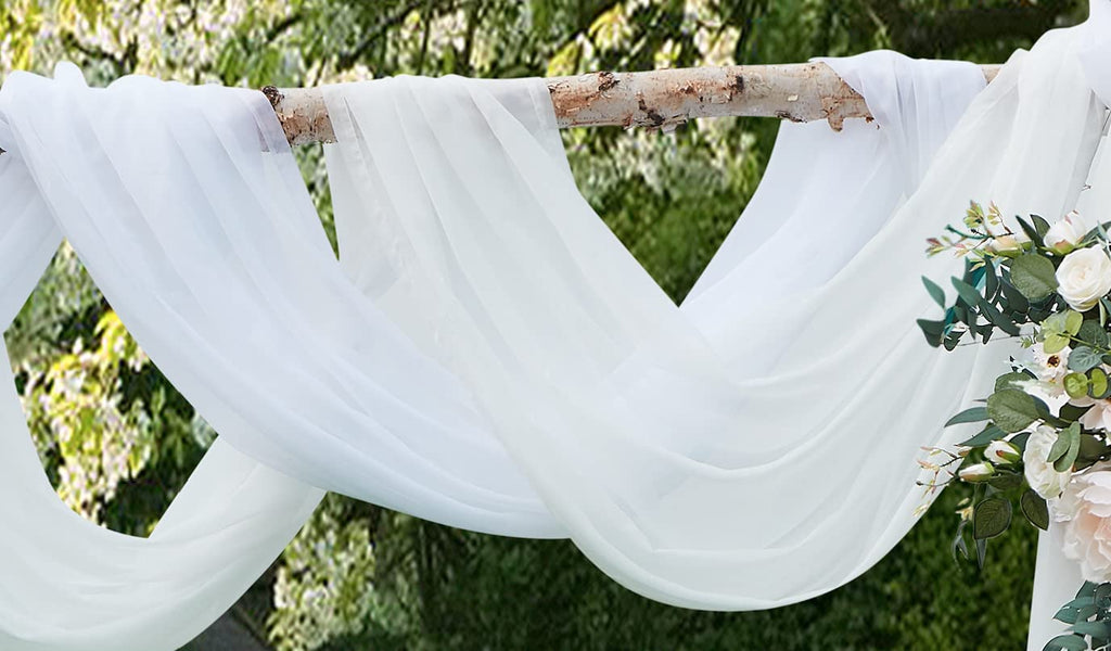 Warm Home Designs Wedding Arch Draping Fabric Bundle For Wedding Ceremony, Reception, Photo Backdrop or Party Decoration