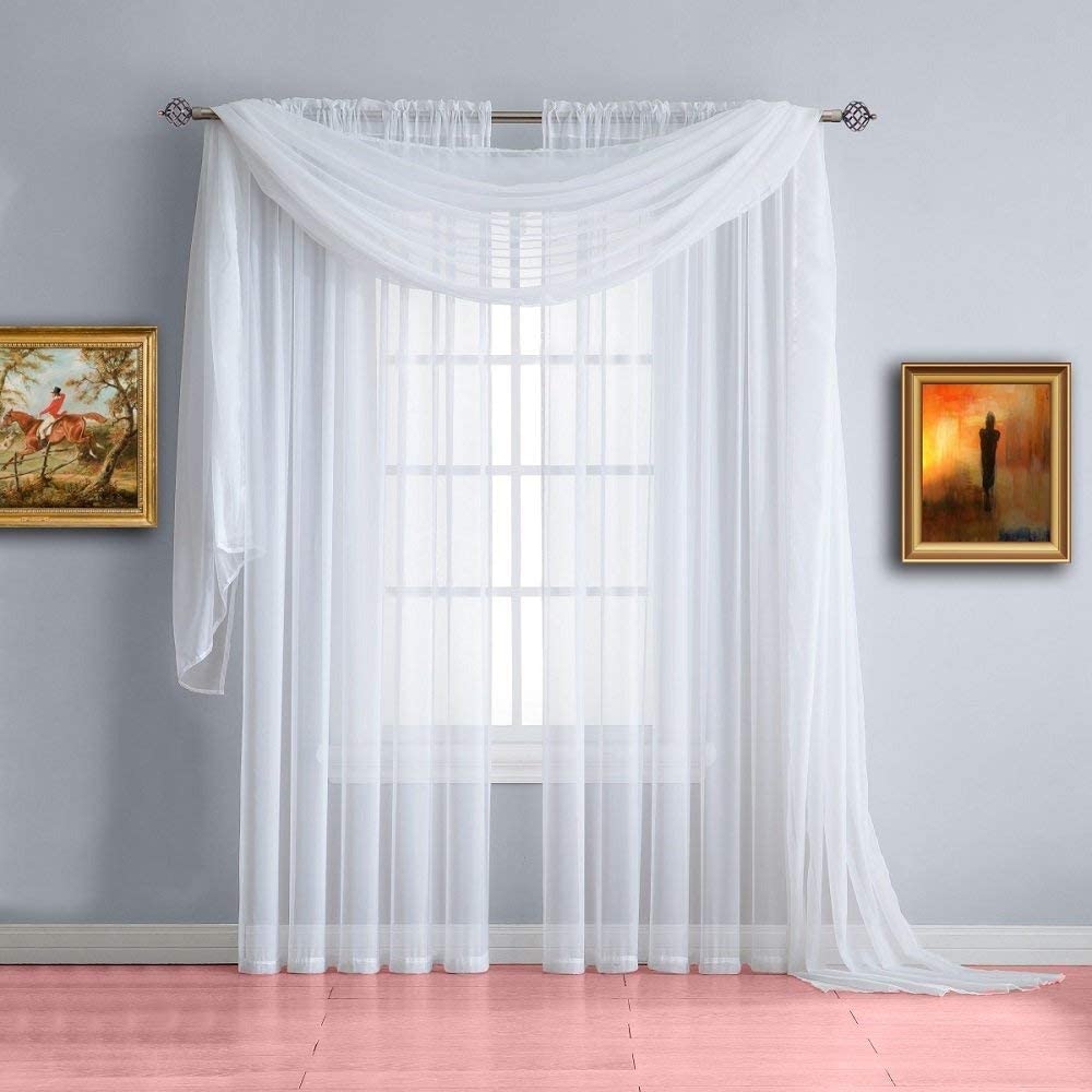 WARM HOME DESIGNS Fabric by The Yard. Our Sheer Bulk Fabric is Great for Bed Canopy Curtains, Wedding Arch Decorations, Window Scarves or Curtain Backdrop.