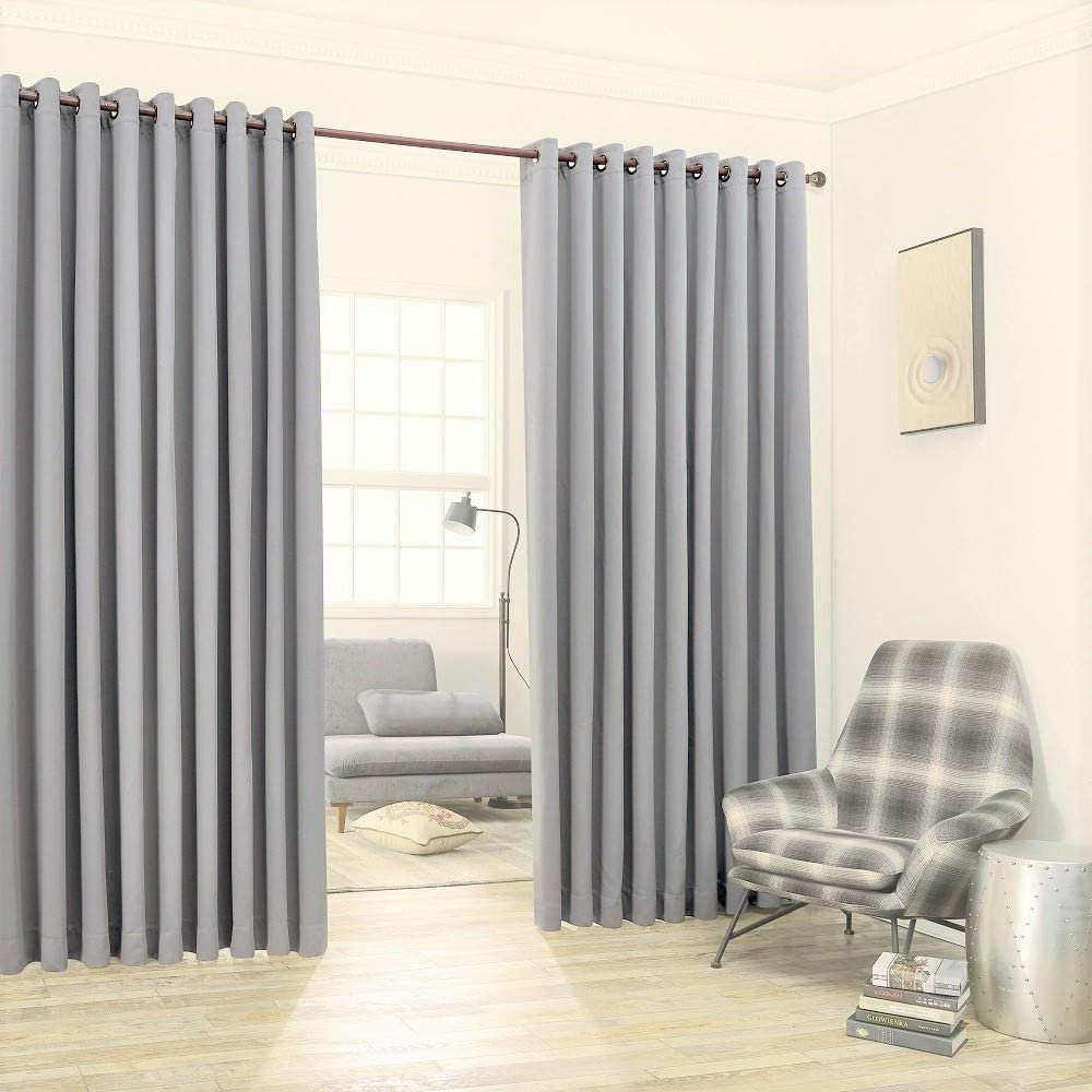 Warm Home Designs Extra Large 2 Wall to Wall Curtains Each with 2 Matching Tie-Backs. Great as Room Dividers or Partitions.