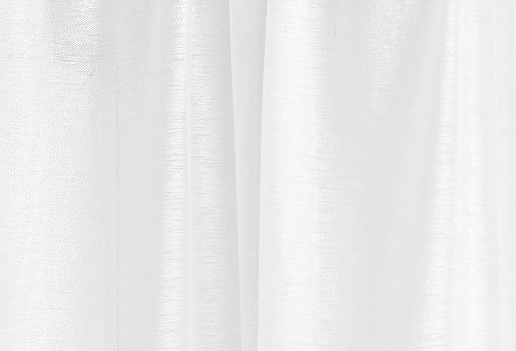 Warm Home Designs Pair of 2 Bright White Sheer Window Curtains. 2 Elegant Voile Panel Drapes are 108 Inch Wide Total