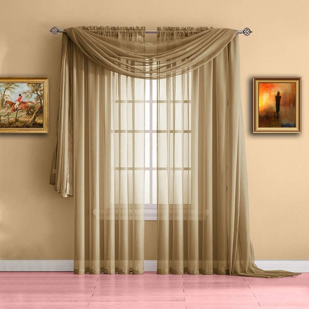 WARM HOME DESIGNS Fabric by The Yard. Our Sheer Bulk Fabric is Great for Bed Canopy Curtains, Wedding Arch Decorations, Window Scarves or Curtain Backdrop.