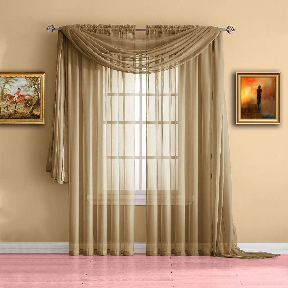 Warm Home Designs Sheer Window Scarf. Great As Wedding Arch Draping Fabric, Bed Canopy Or for Decorative Project