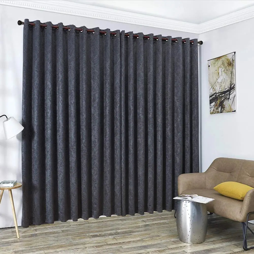Warm Home Designs Wall to Wall Embossed Room Divider Curtains with 2 Tie-Backs