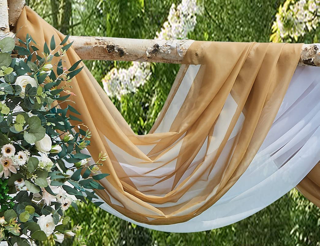 WARM HOME DESIGNS Wedding Arch Draping Fabric Bundle For Wedding Ceremony, Reception, Photo Backdrop or Party Decoration