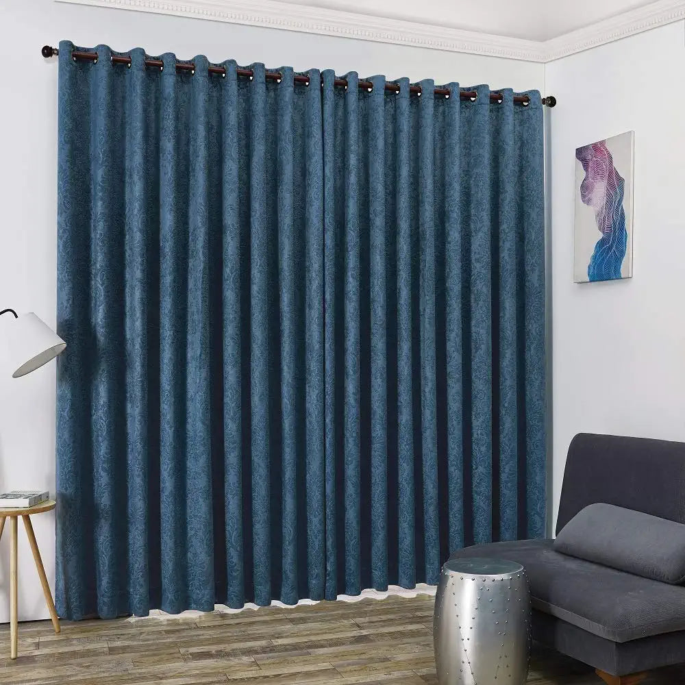 Warm Home Designs Wall to Wall Embossed Room Divider Curtains with 2 Tie-Backs