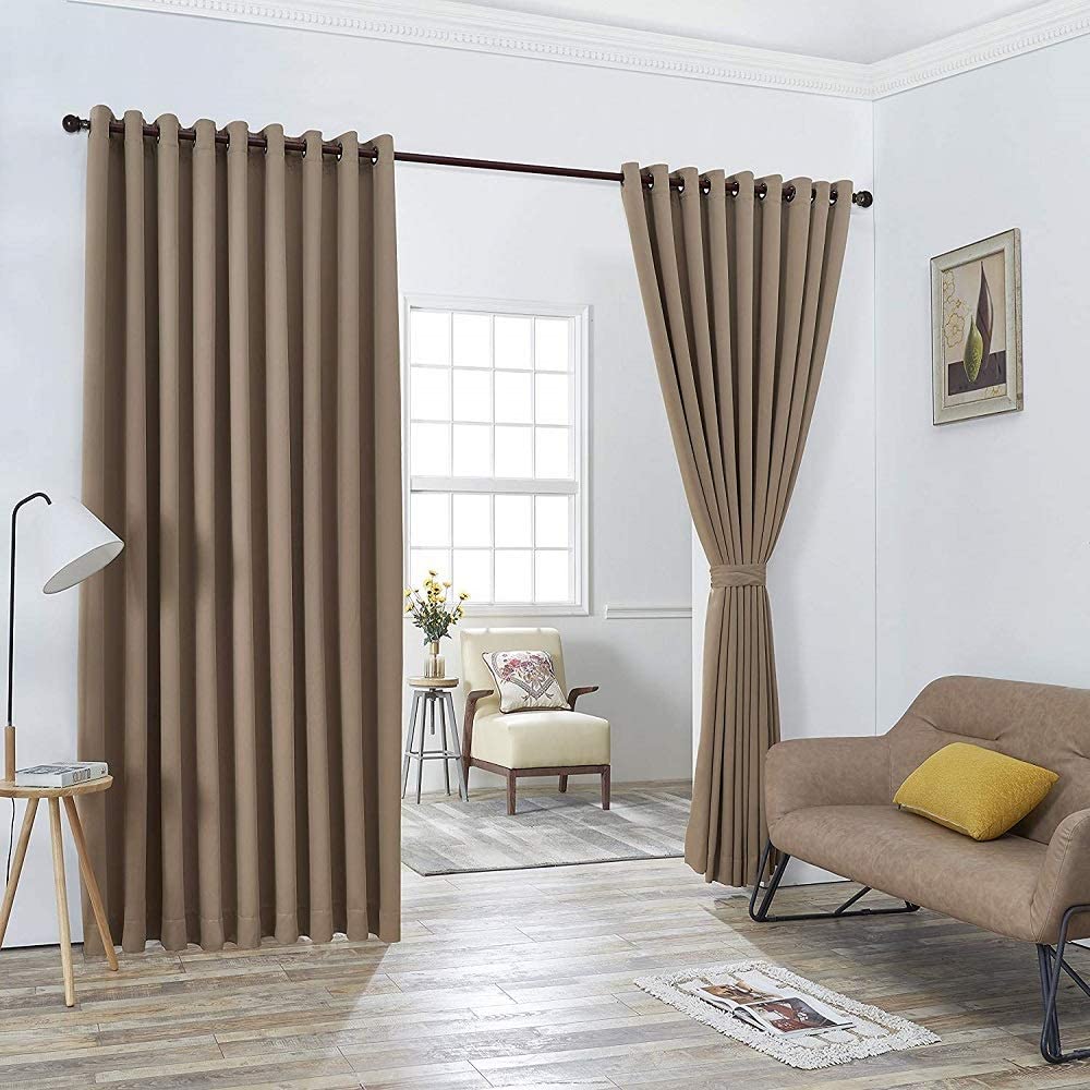 Warm Home Designs Extra Large 2 Wall to Wall Curtains Each with 2 Matching Tie-Backs. Great as Room Dividers or Partitions.