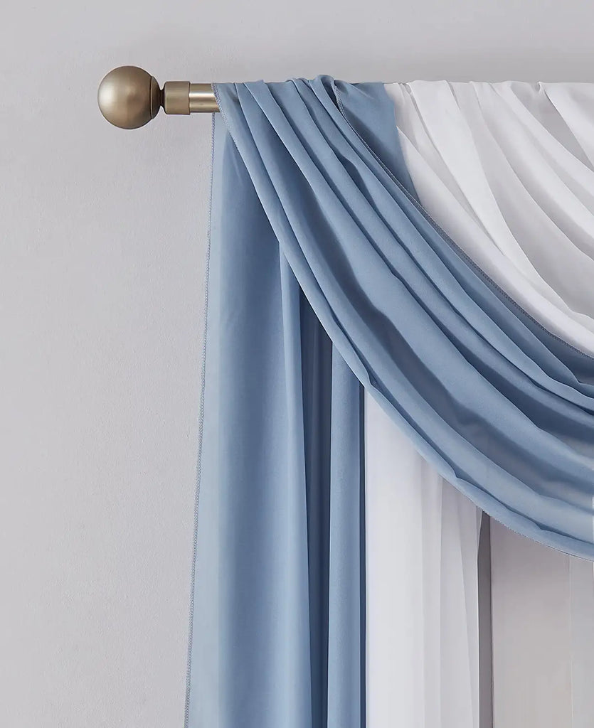 Warm Home Designs Pair of 2 Chiffon Canopy Bed Curtains. Bed Canopy Curtains for Twin, Full or Queen Size Bed