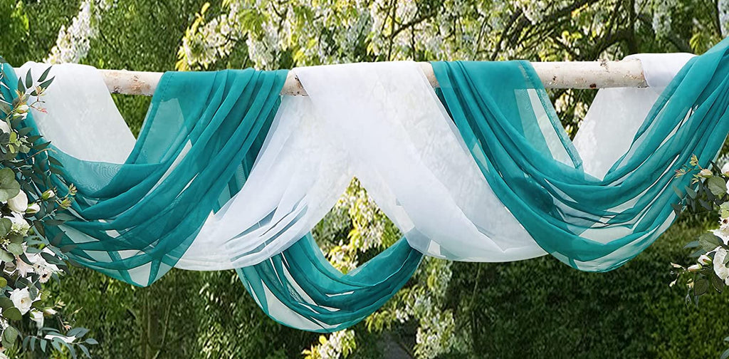 WARM HOME DESIGNS Wedding Arch Draping Fabric Bundle For Wedding Ceremony, Reception, Photo Backdrop or Party Decoration