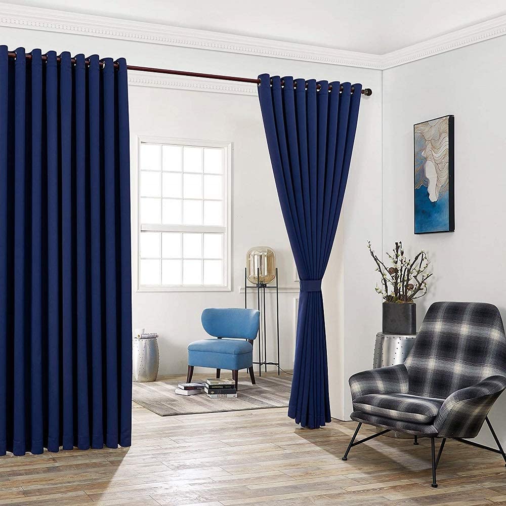 Warm Home Designs Extra Large 2 Wall to Wall Curtains Each with 2 Matching Tie-Backs. Great as Room Dividers or Partitions.