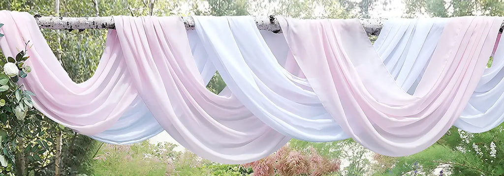 Warm Home Designs Color Chiffon Wedding Arch Decorations for Rustic Wedding Decor