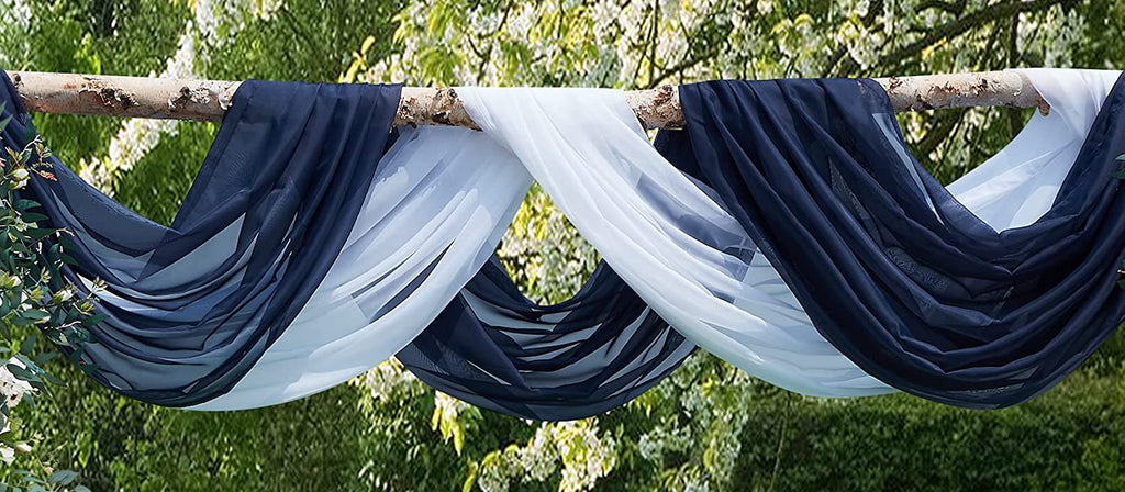 WARM HOME DESIGNS Wedding Arch Draping Fabric Bundle For Wedding Ceremony, Reception, Photo Backdrop or Party Decoration