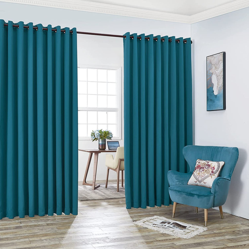 Warm Home Designs Extra Large 2 Wall to Wall Curtains Each with 2 Matching Tie-Backs. Great as Room Dividers or Partitions.