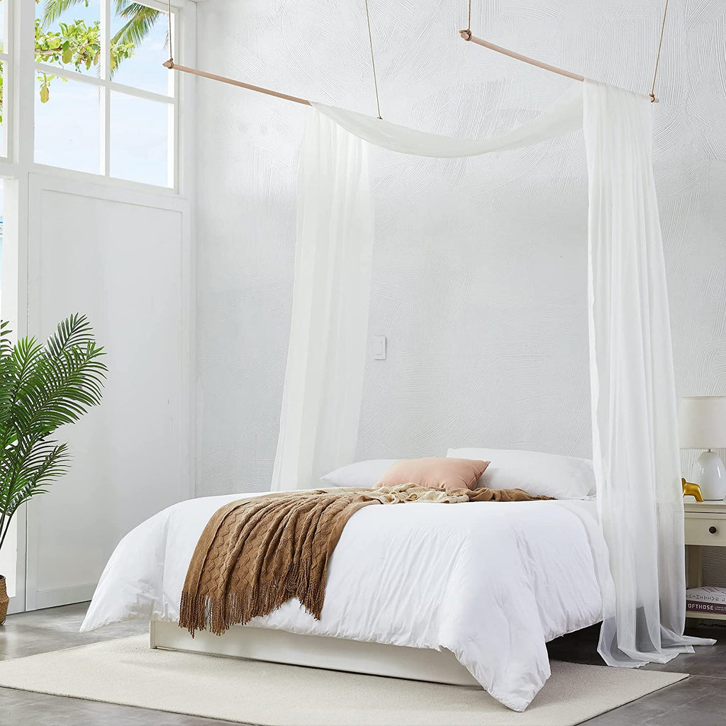 Warm Home Designs Bed Canopy Curtains. Our Twin Canopy Bed Curtains Work Great as Kids Canopy, Bed Scarf, Bed Curtain or to Enhance Bed Decor