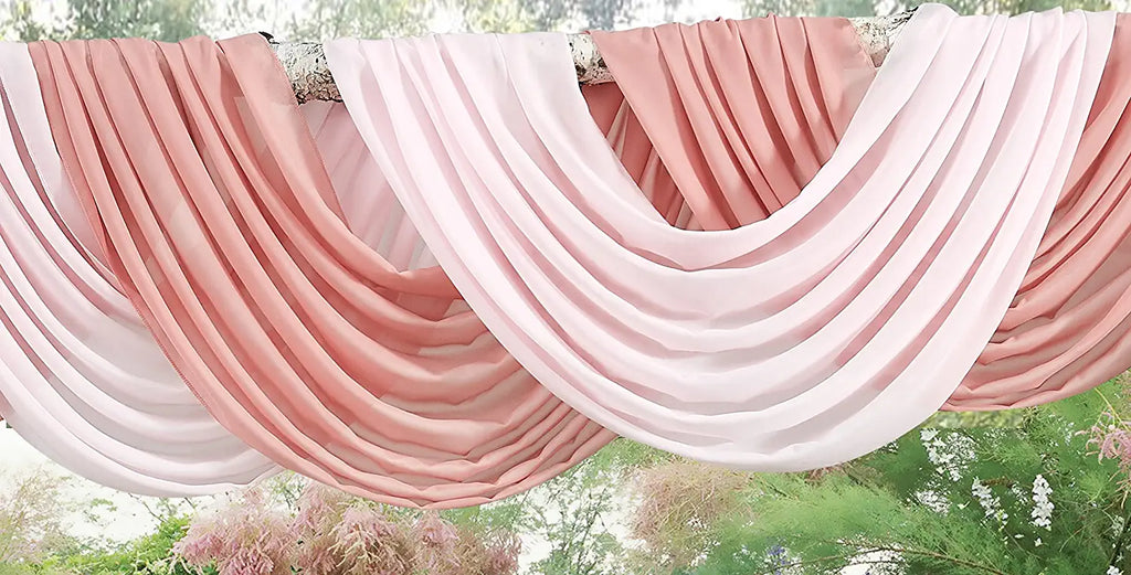 Warm Home Designs Color Chiffon Wedding Arch Decorations for Rustic Wedding Decor