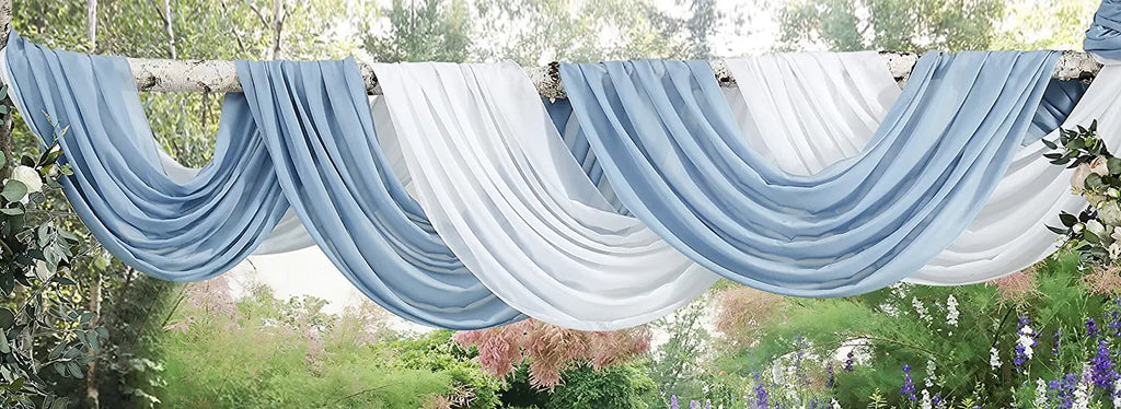 Warm Home Designs Color Chiffon Wedding Arch Decorations for Rustic Wedding Decor