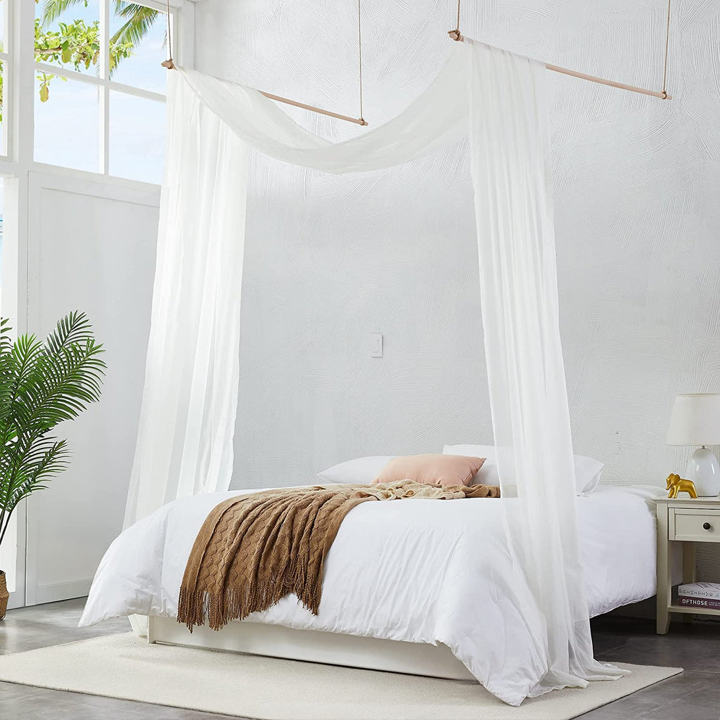 Warm Home Designs Bed Canopy Curtains. Our Twin Canopy Bed Curtains Work Great as Kids Canopy, Bed Scarf, Bed Curtain or to Enhance Bed Decor
