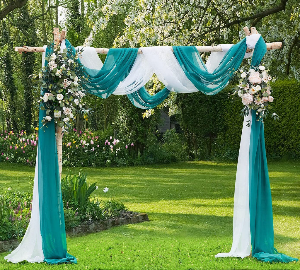 WARM HOME DESIGNS Wedding Arch Draping Fabric Bundle For Wedding Ceremony, Reception, Photo Backdrop or Party Decoration
