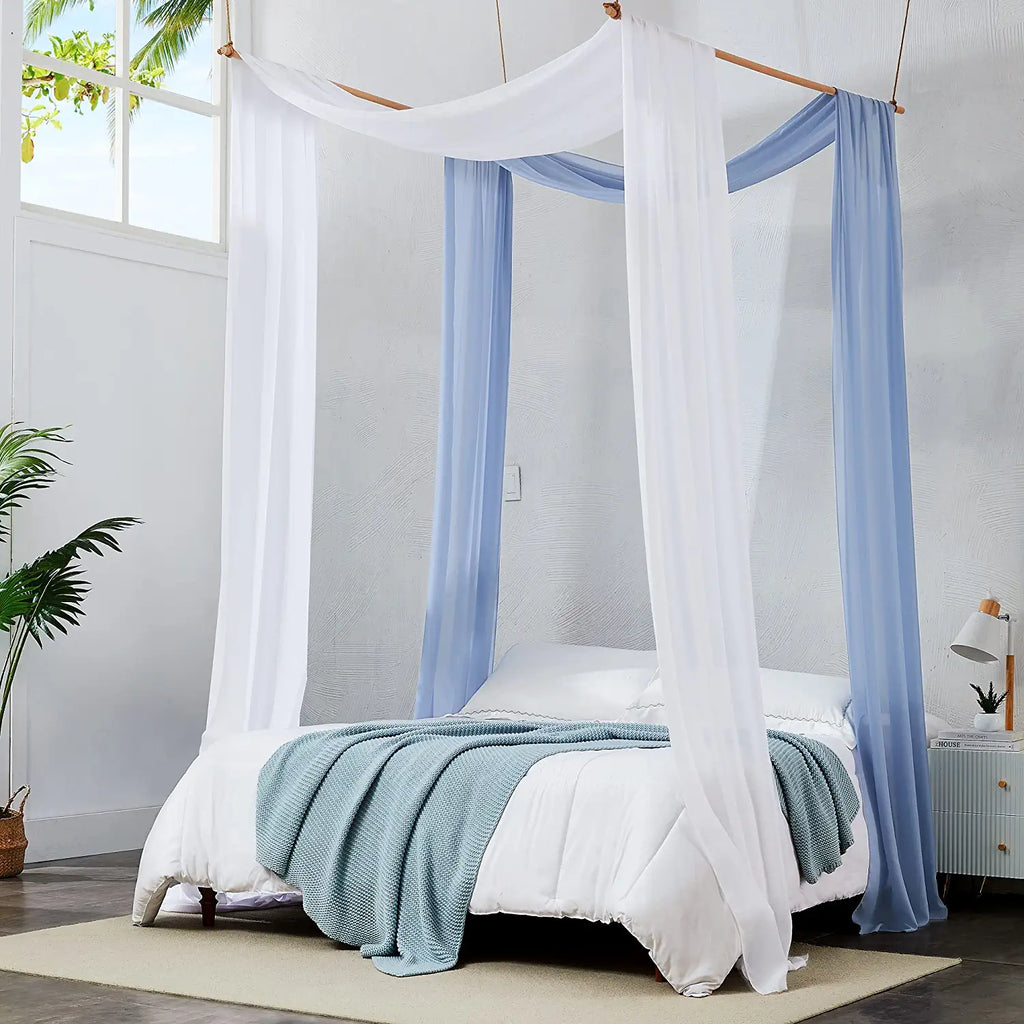 Warm Home Designs Chiffon Double Window Scarves in 6 Colors for Home Decor