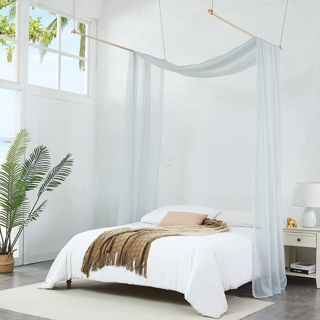 Warm Home Designs Bed Canopy Curtains. Our Twin Canopy Bed Curtains Work Great as Kids Canopy, Bed Scarf, Bed Curtain or to Enhance Bed Decor