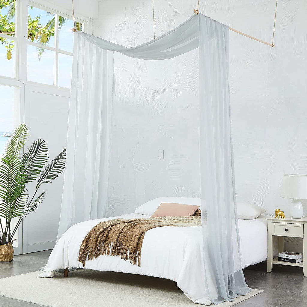 Warm Home Designs Bed Canopy Curtains. Our Twin Canopy Bed Curtains Work Great as Kids Canopy, Bed Scarf, Bed Curtain or to Enhance Bed Decor