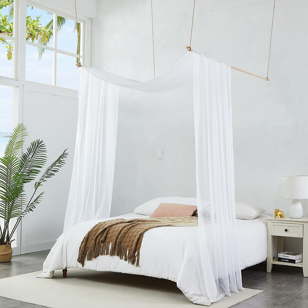 Warm Home Designs Bed Canopy Curtains. Our Twin Canopy Bed Curtains Work Great as Kids Canopy, Bed Scarf, Bed Curtain or to Enhance Bed Decor