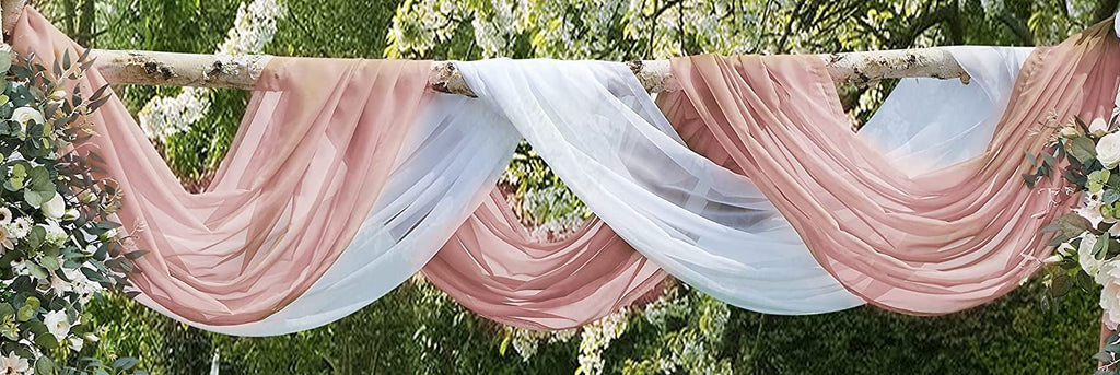 WARM HOME DESIGNS Wedding Arch Draping Fabric Bundle For Wedding Ceremony, Reception, Photo Backdrop or Party Decoration
