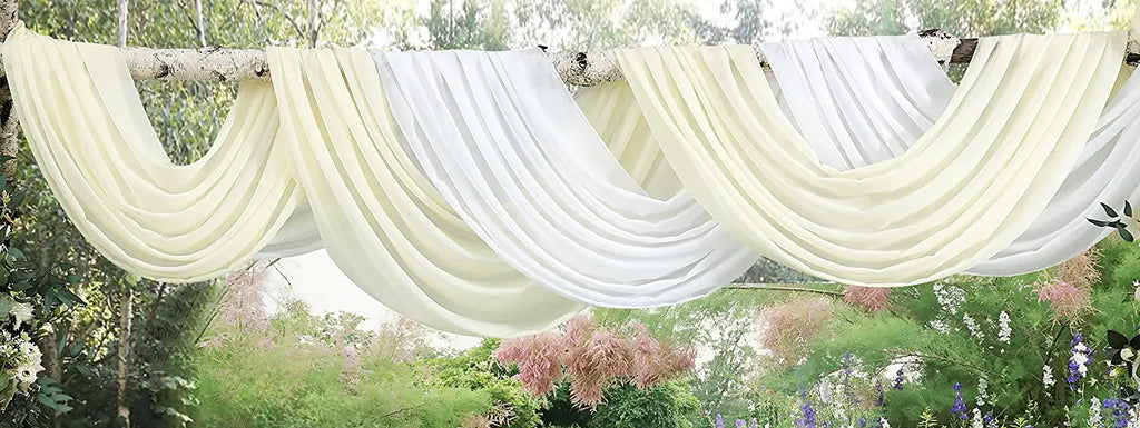 Warm Home Designs Color Chiffon Wedding Arch Decorations for Rustic Wedding Decor