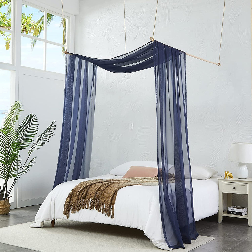 Warm Home Designs Bed Canopy Curtains. Our Twin Canopy Bed Curtains Work Great as Kids Canopy, Bed Scarf, Bed Curtain or to Enhance Bed Decor
