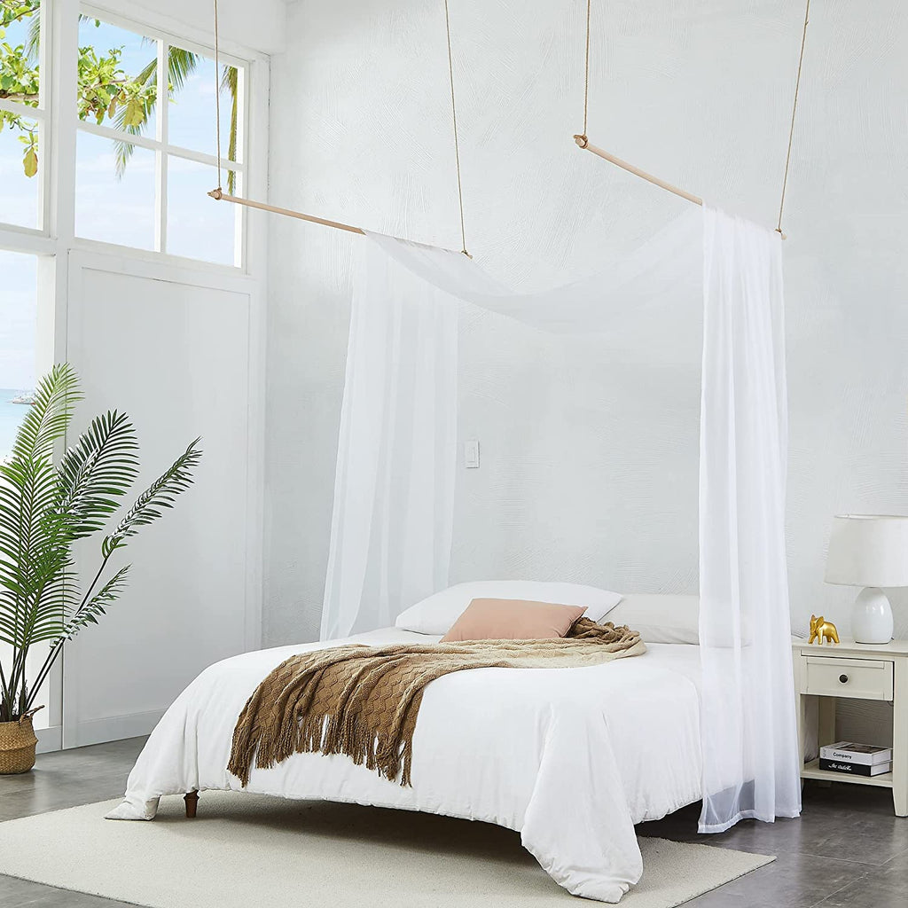 Warm Home Designs Bed Canopy Curtains. Our Twin Canopy Bed Curtains Work Great as Kids Canopy, Bed Scarf, Bed Curtain or to Enhance Bed Decor