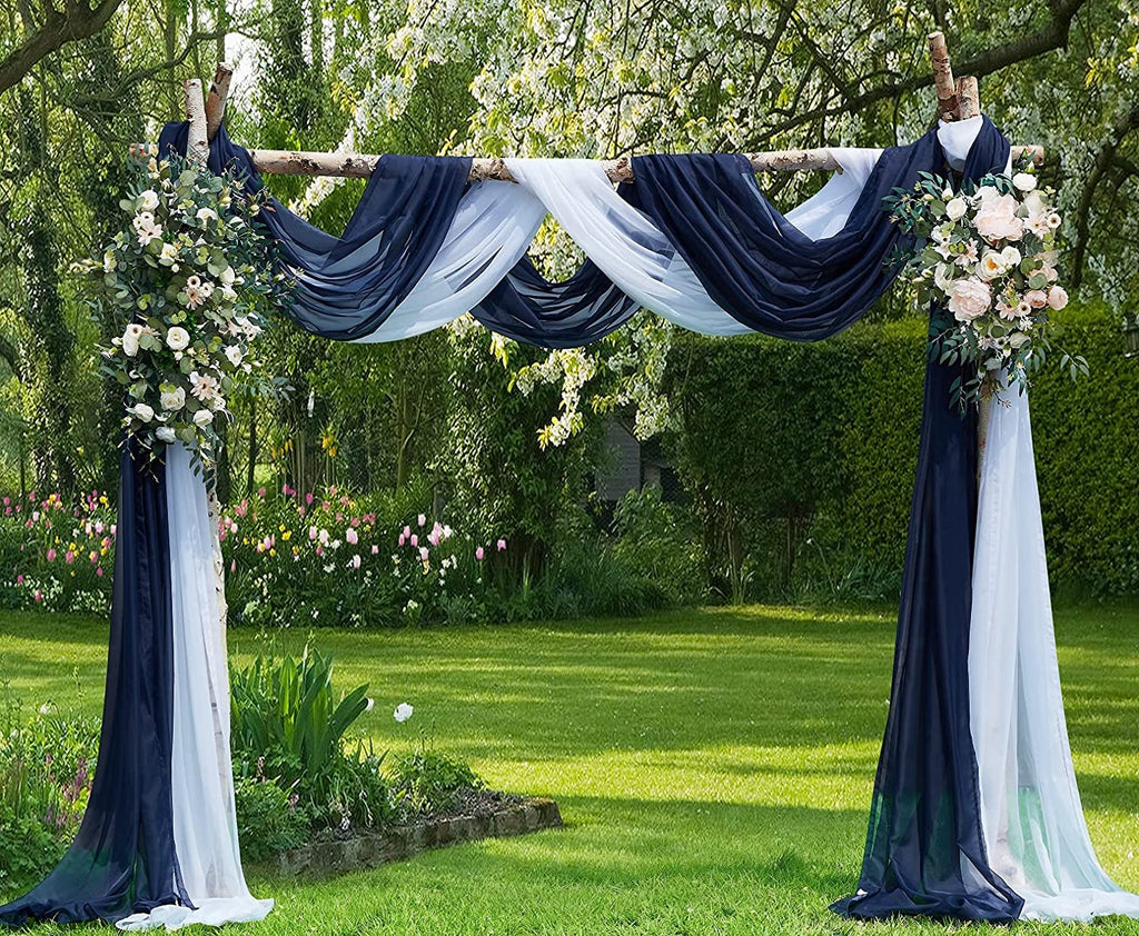 WARM HOME DESIGNS Wedding Arch Draping Fabric Bundle For Wedding Ceremony, Reception, Photo Backdrop or Party Decoration