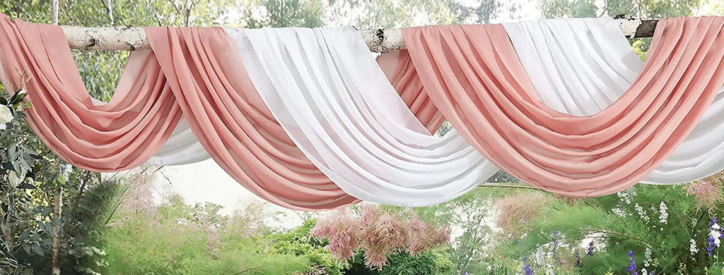 Warm Home Designs Color Chiffon Wedding Arch Decorations for Rustic Wedding Decor
