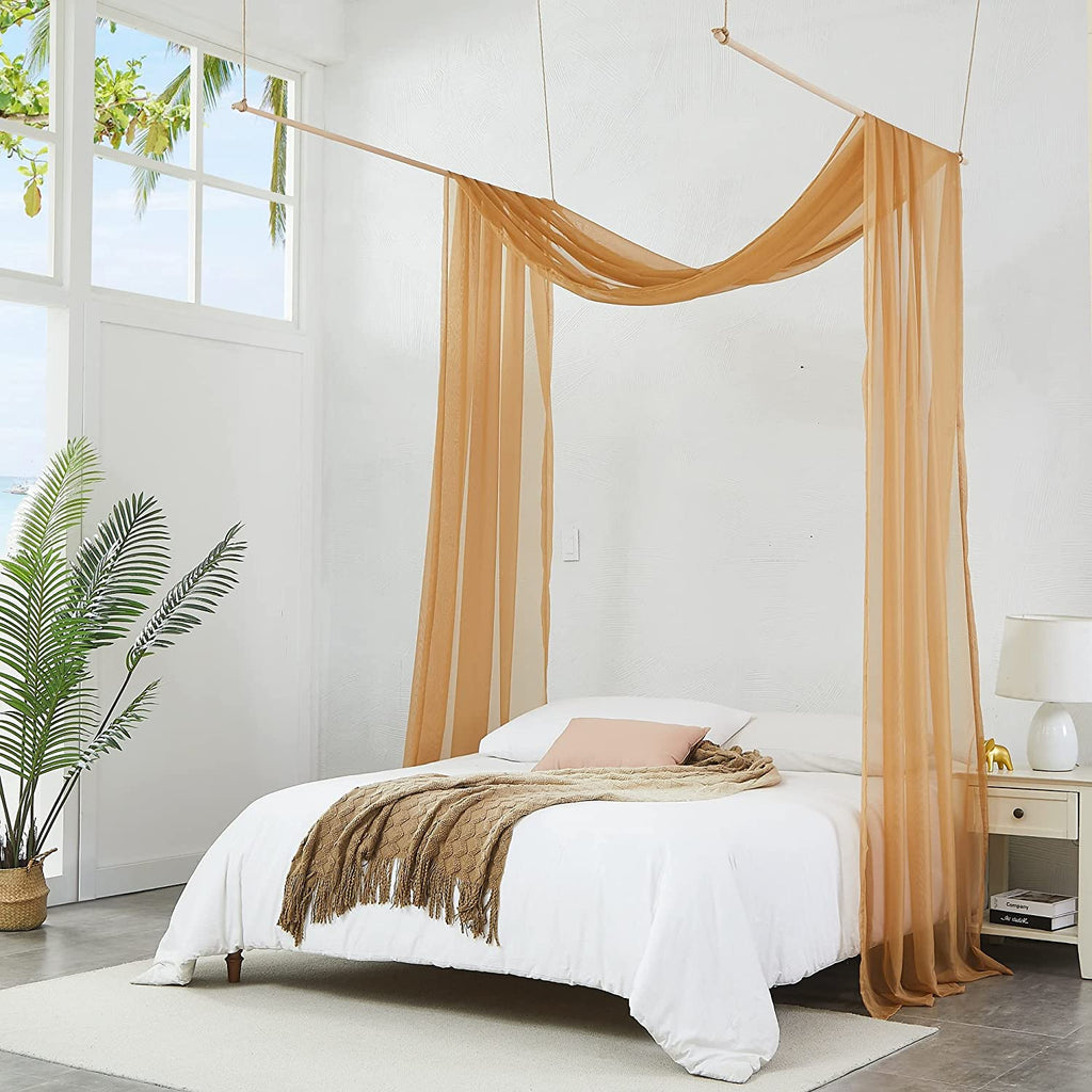 Warm Home Designs Bed Canopy Curtains. Our Twin Canopy Bed Curtains Work Great as Kids Canopy, Bed Scarf, Bed Curtain or to Enhance Bed Decor