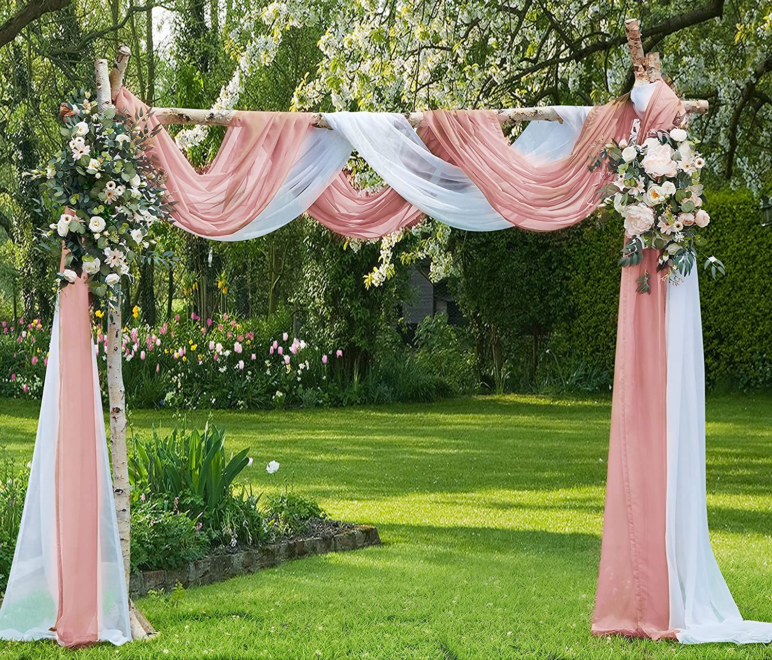 Warm Home Designs Wedding Arch Draping Fabric For Decoration