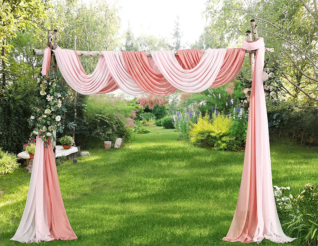 Warm Home Designs Color Chiffon Wedding Arch Decorations for Rustic Wedding Decor