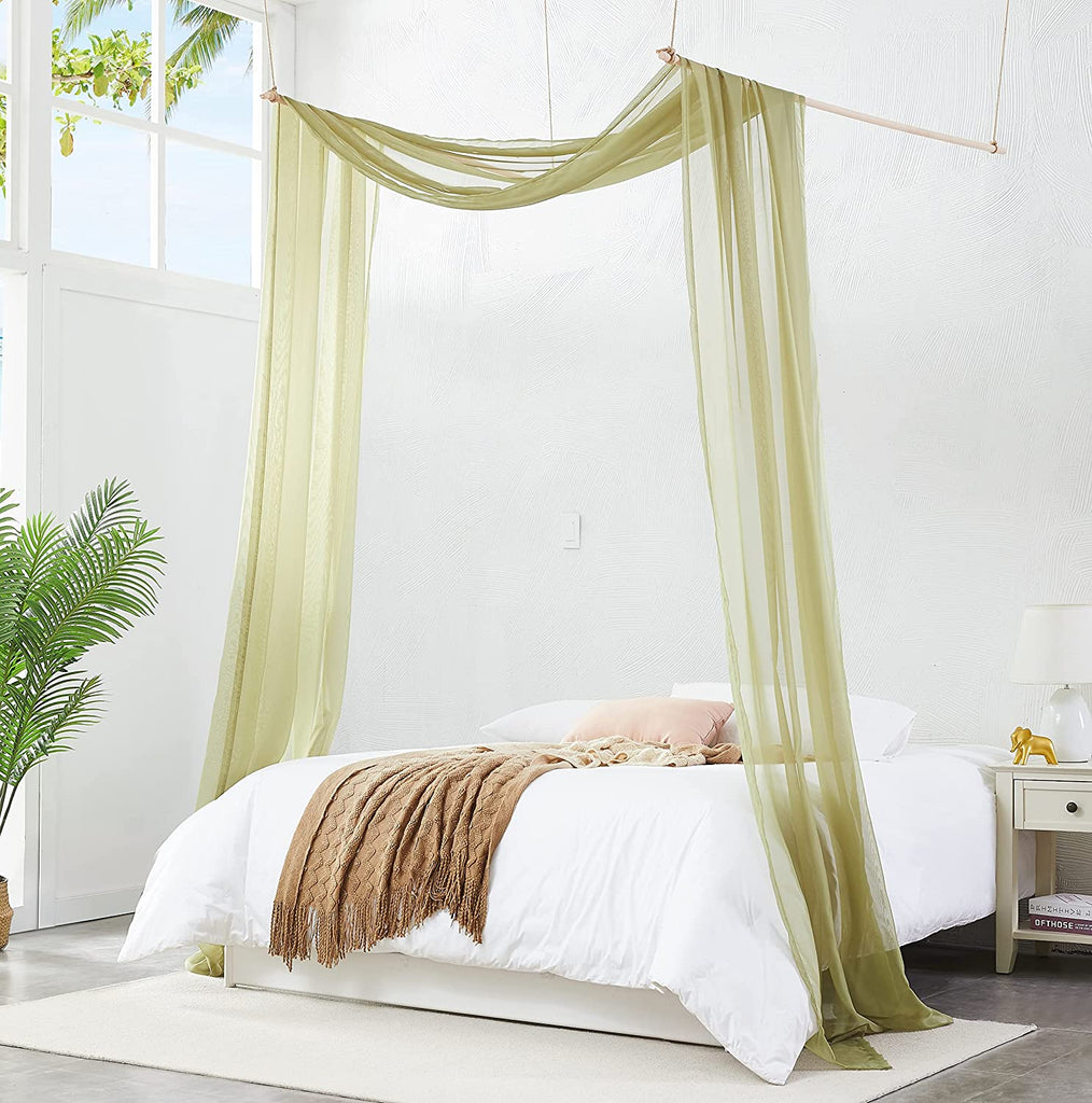 Warm Home Designs Bed Canopy Curtains. Our Twin Canopy Bed Curtains Work Great as Kids Canopy, Bed Scarf, Bed Curtain or to Enhance Bed Decor