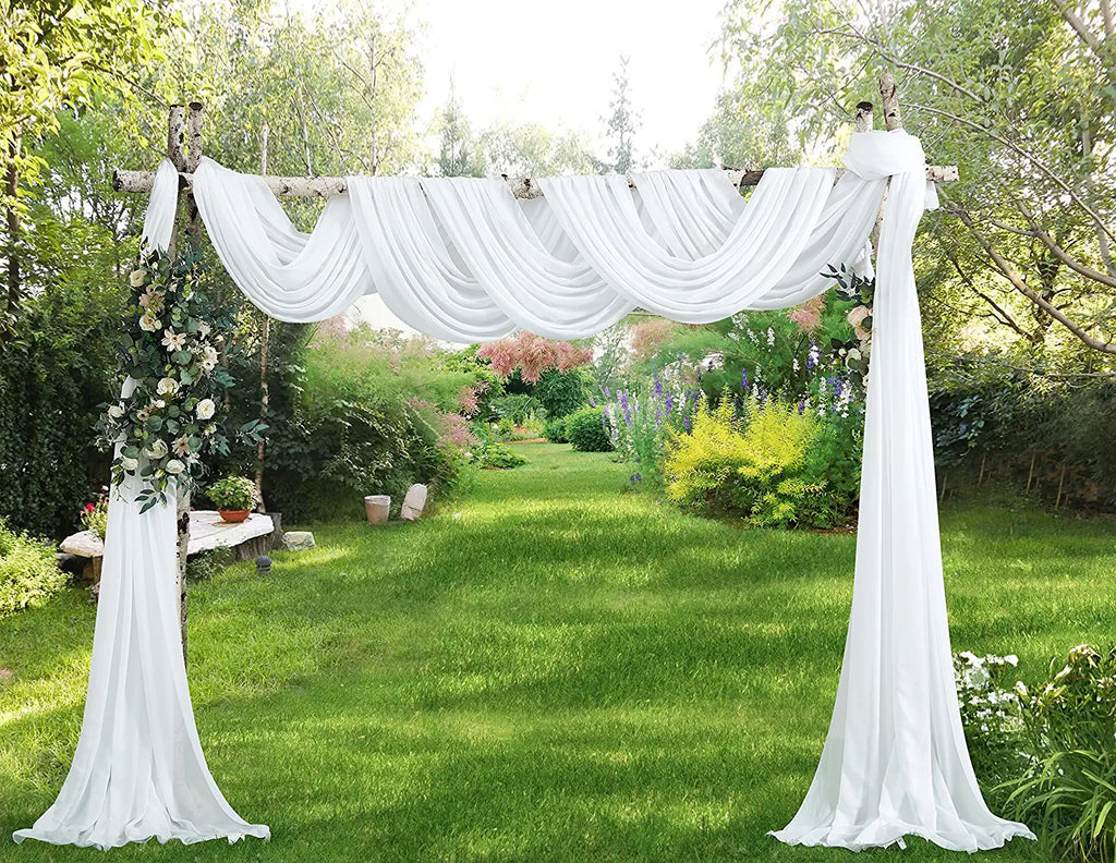 Warm Home Designs Color Chiffon Wedding Arch Decorations for Rustic Wedding Decor