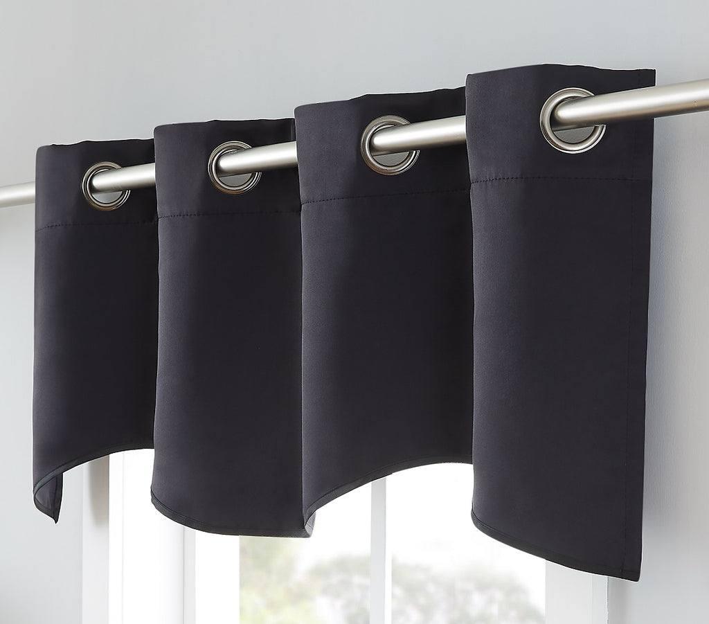 Warm Home Designs 1 Scalloped Valance Scarf with 8 Grommets. These Cafe Curtains Look Great in Kitchen, Bathroom, Dining Room or Basement